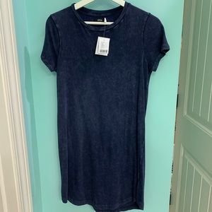 Dark blue dyed t-shirt dress - Urban Outfitters
